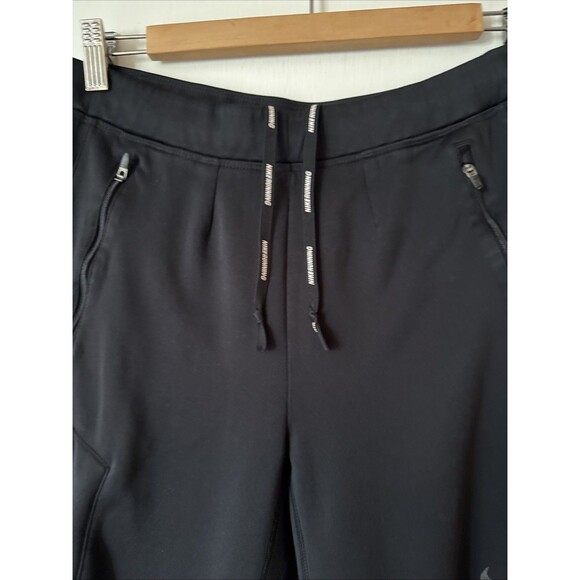 Nike Running Pants Black Dri-Fit Drawstring Zip Ankle Gym Track | Mens Small - Picture 3 of 12
